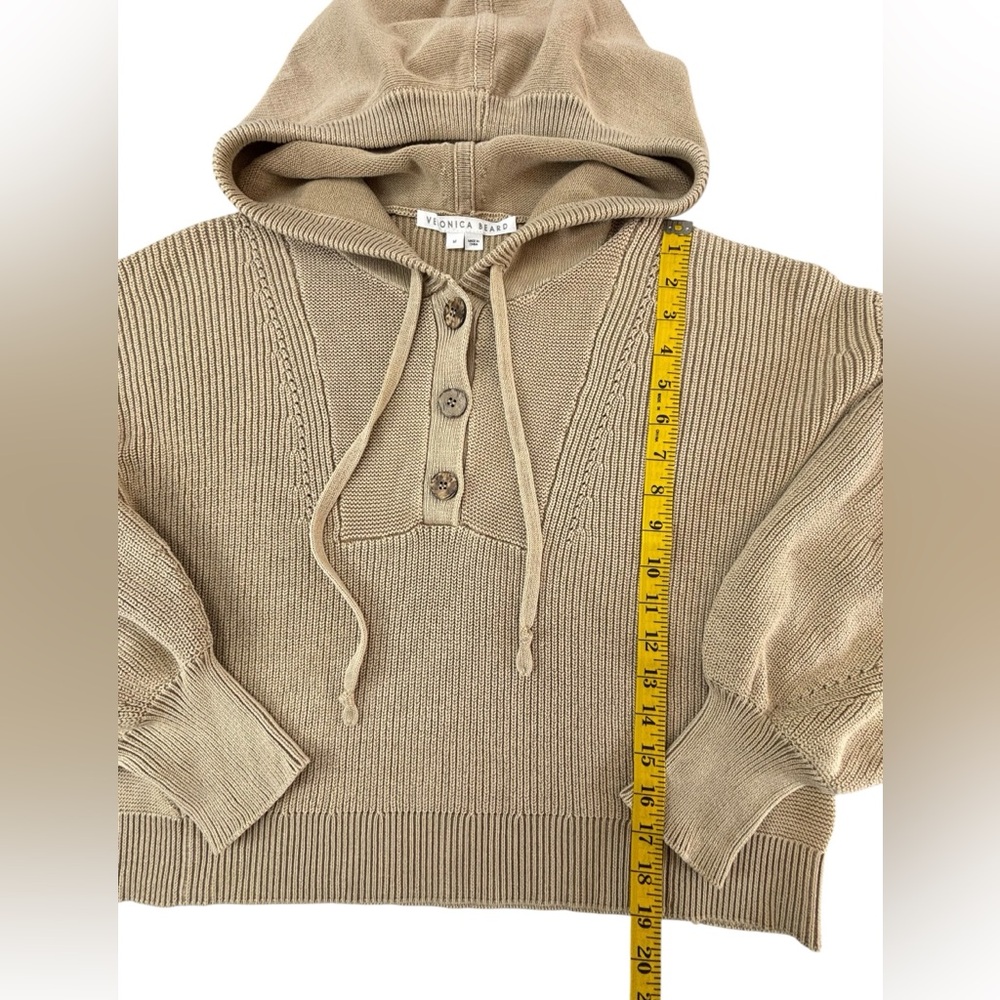 Veronica Beard‎ | Ursina Sweater Hoodie | Beige | Medium - Picture 4 of 6